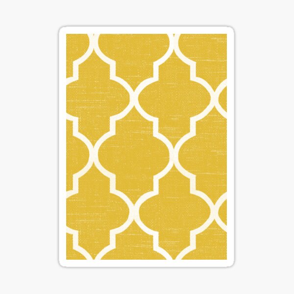Item preview, Dark Sulphur yellow white quatrefoil designed and sold by coverinlove.