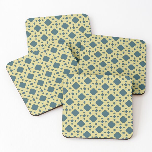Item preview, Blue Grey and Cream All Over Tile Pattern designed and sold by BluePlanetMerch.