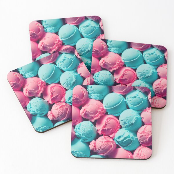 Item preview, Aqua Pink Ice Cream - Seamless Pattern designed and sold by Chubuter.