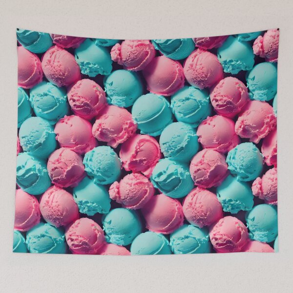 Item preview, Aqua Pink Ice Cream - Seamless Pattern designed and sold by Chubuter.