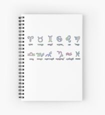 Zodiac Signs Spiral Notebook