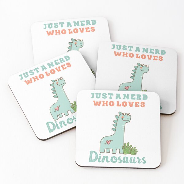 Item preview, Just a nerd who loves dinosaurs cute lettering and green dinosaur  designed and sold by vishalraifx.