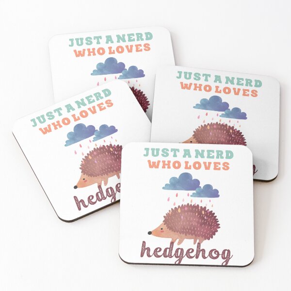 Item preview, Just a nerd who loves hedgehog cute lettering with hedgehog designed and sold by vishalraifx.
