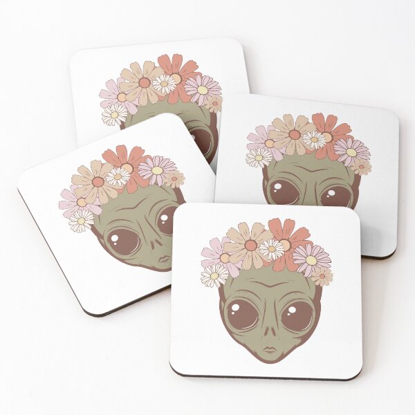 Item preview, Groovy Flowers  Alien ,Retro colors flowers designed and sold by Rabb-studio.