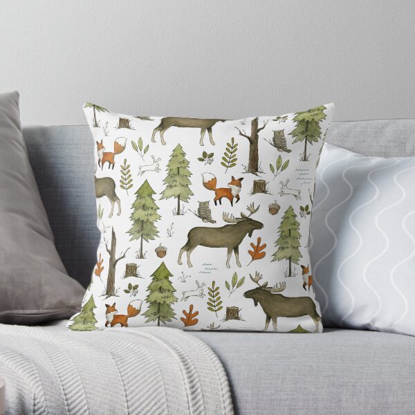 Forest Walks Throw Pillow
