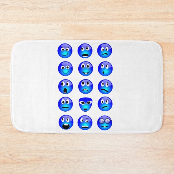 Item preview, Blue emoticons funny smilies designed and sold by Quality-goods.