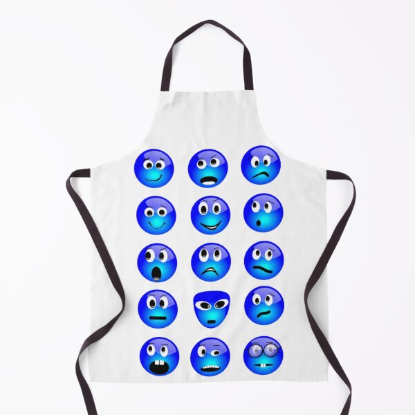Item preview, Blue emoticons funny smilies designed and sold by Quality-goods.