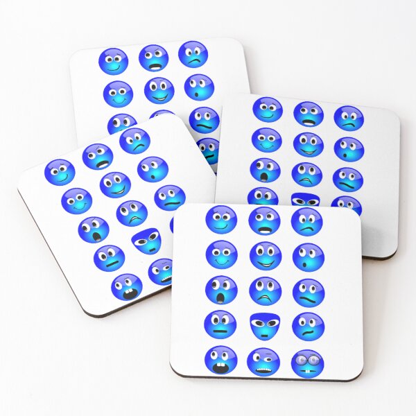 Item preview, Blue emoticons funny smilies designed and sold by Quality-goods.