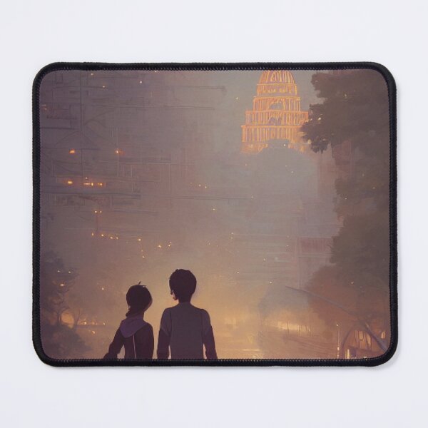 Item preview, Anime Couple At Futuristic World Fair designed and sold by BrightC.