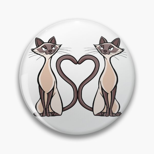 Item preview, Siamese Cats with Tails forming a Heart designed and sold by BeansHotTees.