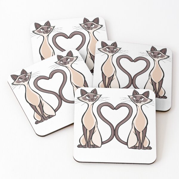 Item preview, Siamese Cats with Tails forming a Heart designed and sold by BeansHotTees.