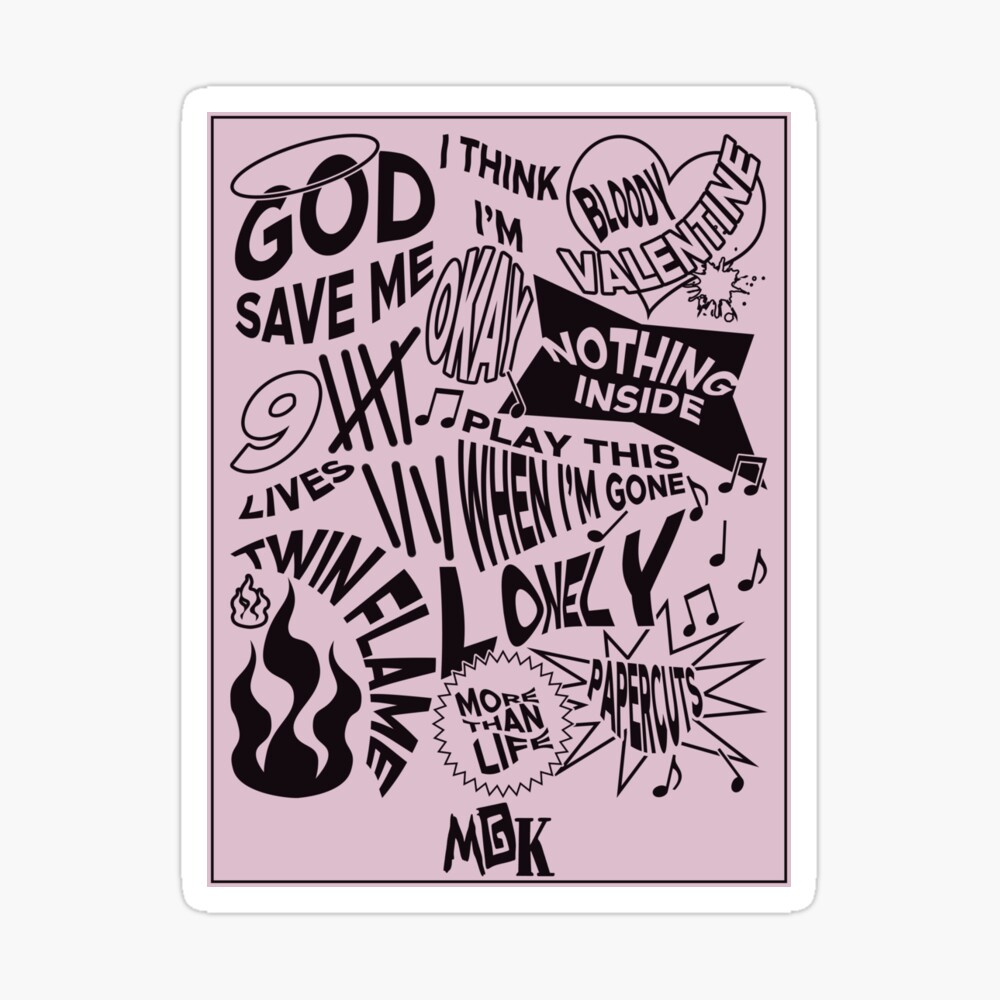 Machine Gun Kelly Poster (Tracklist) - MGK iPhone Case