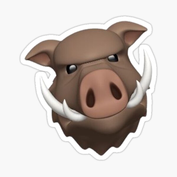 "Boar Head angry sticker" Sticker for Sale by pixelspunk Redbubble