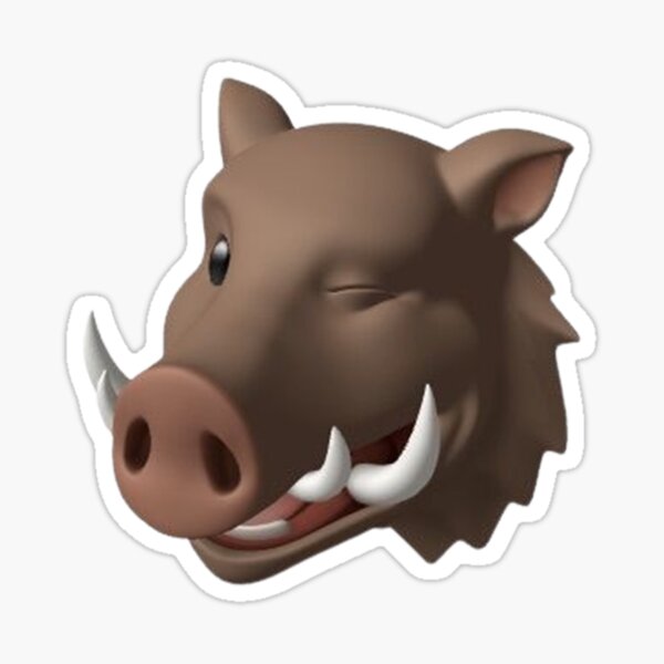 "Boar Head wink sticker" Sticker for Sale by pixelspunk Redbubble