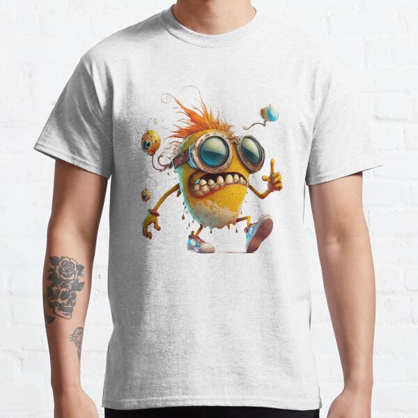 Funky Hairy Furball Dude With Helpers Classic T-Shirt