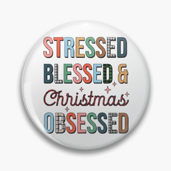 Item preview, Stressed Blessed & Christmas Obsessed designed and sold by aiartoday.