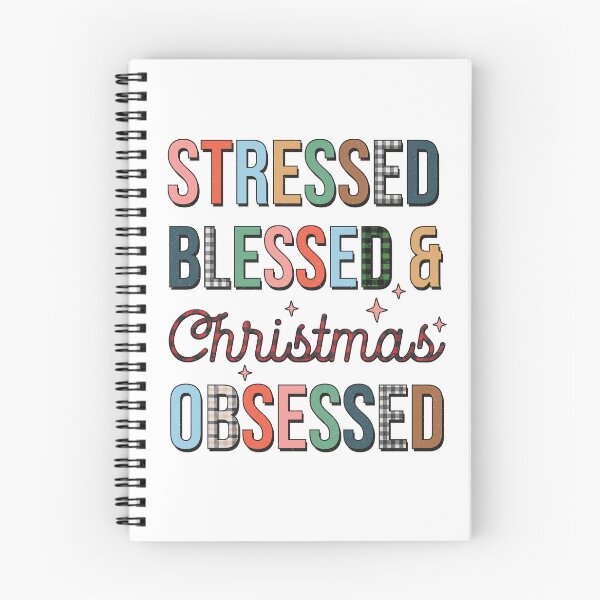 Item preview, Stressed Blessed & Christmas Obsessed designed and sold by aiartoday.