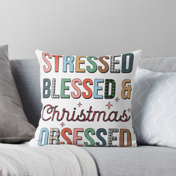 Item preview, Stressed Blessed & Christmas Obsessed designed and sold by aiartoday.