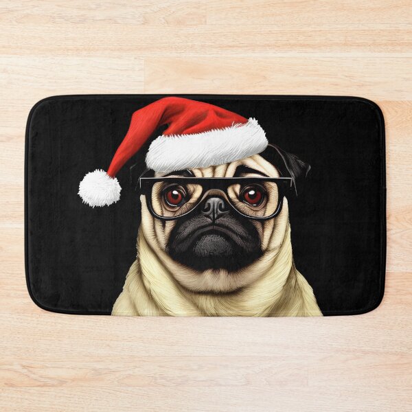 Item preview, pug santa with glasses designed and sold by Chardo55.