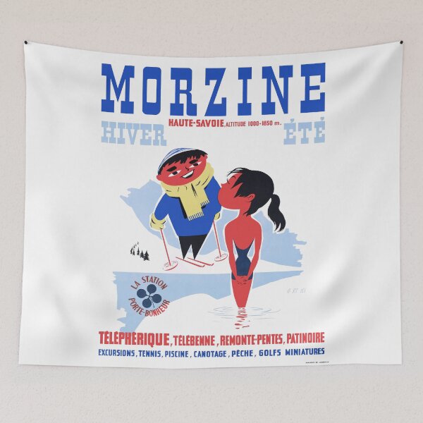 Item preview, 1960 Morzine France Resort Travel Poster designed and sold by retrographics.