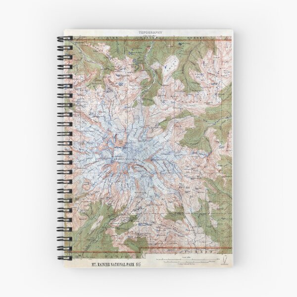 Item preview, Vintage Mt. Rainier TOPO Map 1915 designed and sold by Daniel Hagerman.