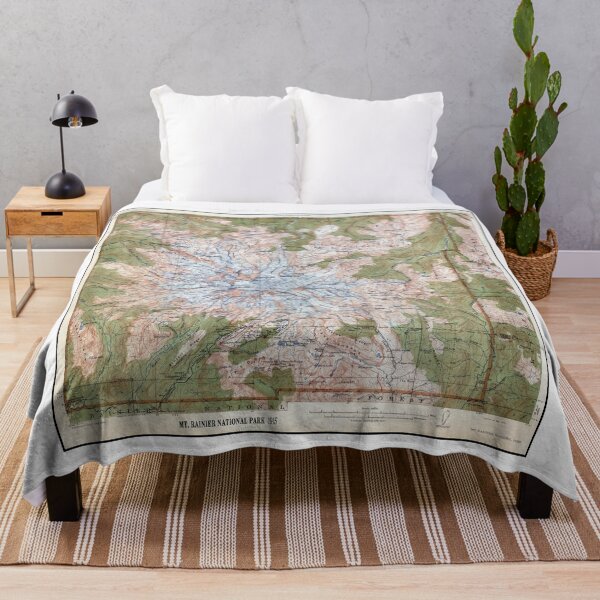 Item preview, Vintage Mt. Rainier TOPO Map 1915 designed and sold by Daniel Hagerman.