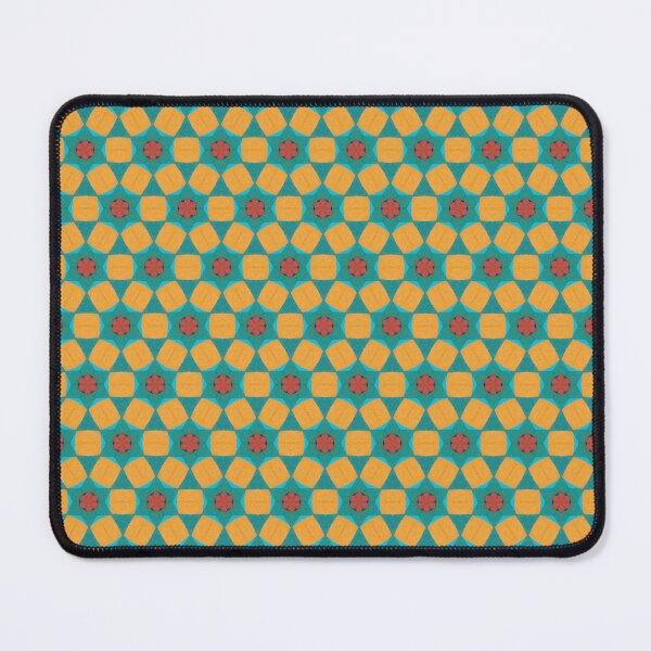 Item preview, Red Blue Orange Stars and Squares Geometric Pattern designed and sold by BluePlanetMerch.