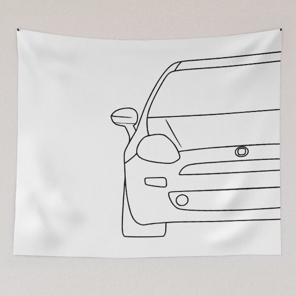 Item preview, Fiat Punto Grande Punto Facelift black lines designed and sold by EdimDesign.