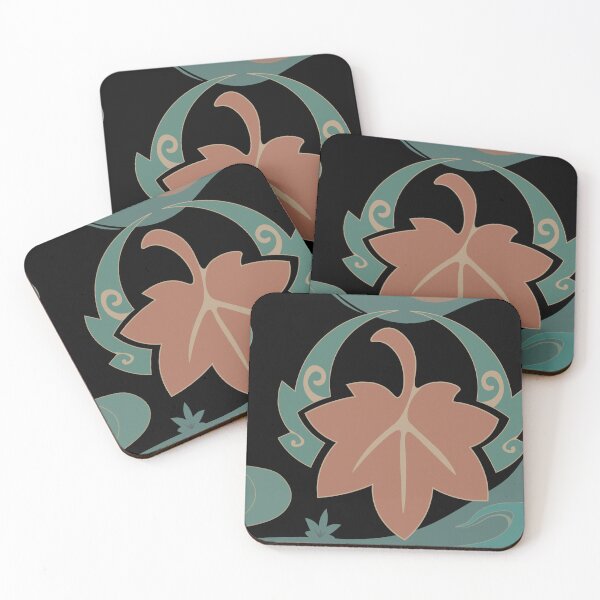 Item preview, Kazuha leaves black designed and sold by DRKNT.