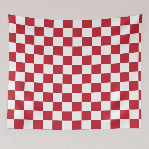 Item preview, Red and white checkerboard print designed and sold by LittleBettyMakes.