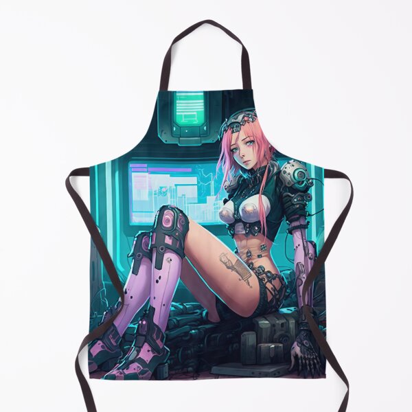 Artikelvorschau, Augmentierte Cyberpunk-Frau, Programmiererin in Stiefeln entworfen und verkauft von AICreateWorlds.