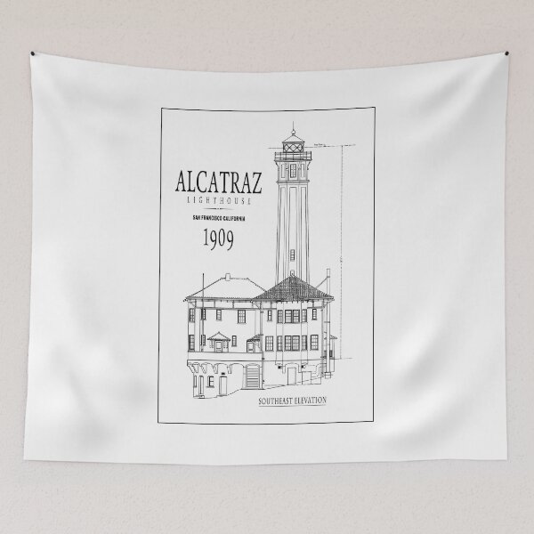Item preview, Alcatraz Island Lighthouse Blueprint designed and sold by Daniel Hagerman.