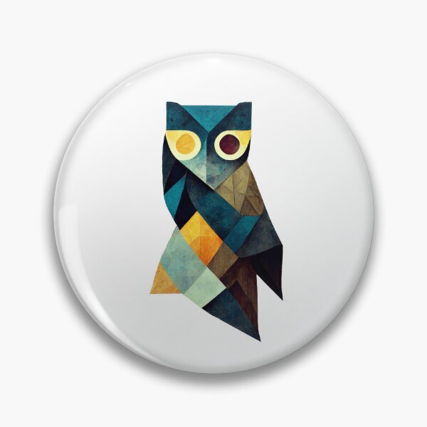 Item preview, Owl made out of geometric nature textures, abstract art designed and sold by Rogervdb.