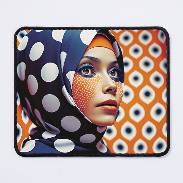 Item preview, Girl in a scarf-hijab with make up watching designed and sold by osssoconcept.