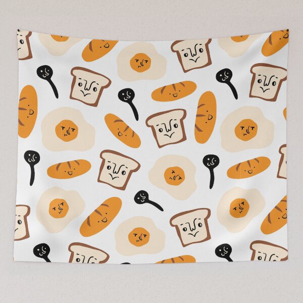Item preview, Breakfast Food Seamless Pattern designed and sold by ItsBubbleTea.