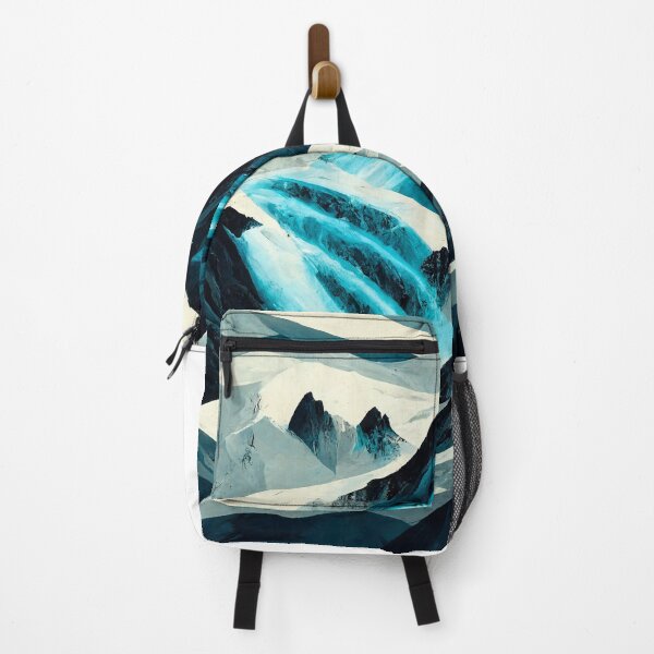 Item preview, Mountain Waterfall - Alpine Landscape Illustration - AI generated design - AI artwork designed and sold by pocomoto illustrations.