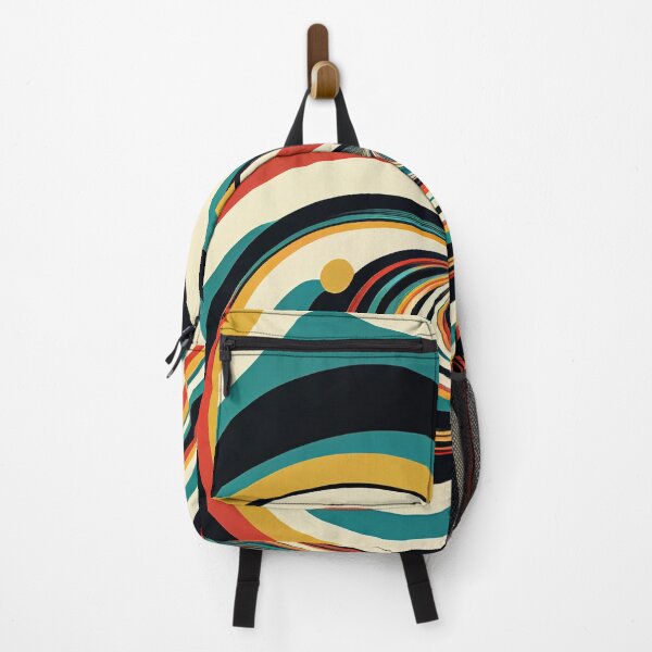 Item preview, "Everleigh" - Liquid Swirl Contemporary Abstract Pattern in Orange, Yellow, Black, Navy, Blue, Brown, Cream, Gold, Red designed and sold by HiArtify ❤️.