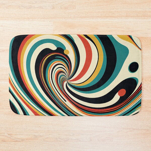 Item preview, "Everleigh" - Liquid Swirl Contemporary Abstract Pattern in Orange, Yellow, Black, Navy, Blue, Brown, Cream, Gold, Red designed and sold by HiArtify ❤️.