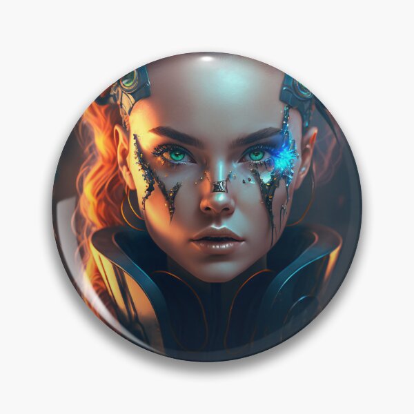 Item preview, Cyberpunk Female with Green Augments designed and sold by AICreateWorlds.