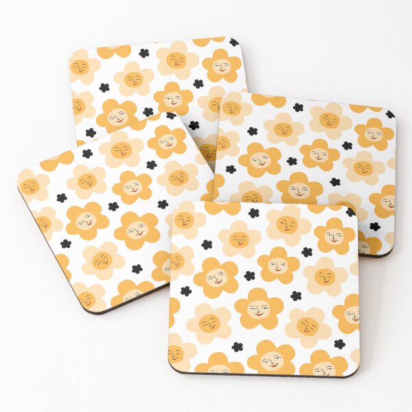 Item preview, sunflower with faces Seamless Pattern designed and sold by ItsBubbleTea.