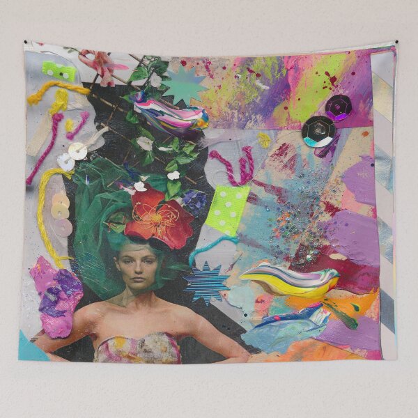 Item preview, Haute Couture Fashion Girl Mixed Media Painting designed and sold by Daydreamer Alley.