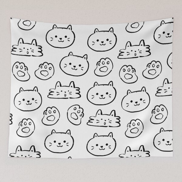 Item preview, Kitty Seamless Pattern designed and sold by ItsBubbleTea.