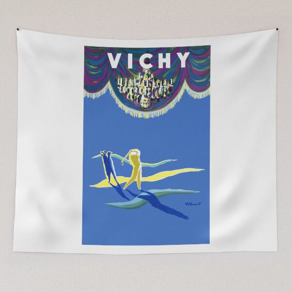 Item preview, 1960 Vichy France Golfer Travel Poster designed and sold by retrographics.