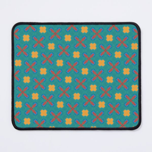 Item preview, Orange and Red Geometric All Over X Pattern  designed and sold by BluePlanetMerch.