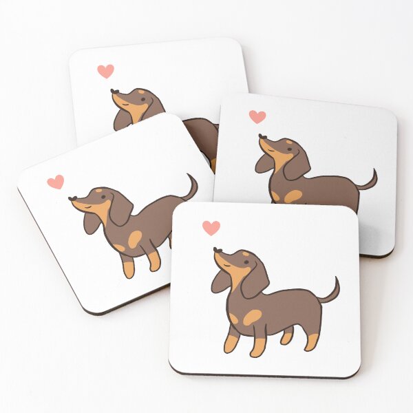 Item preview, Cute dachshund dog illustration - cartoon sausage dog   designed and sold by Yarafantasyart.