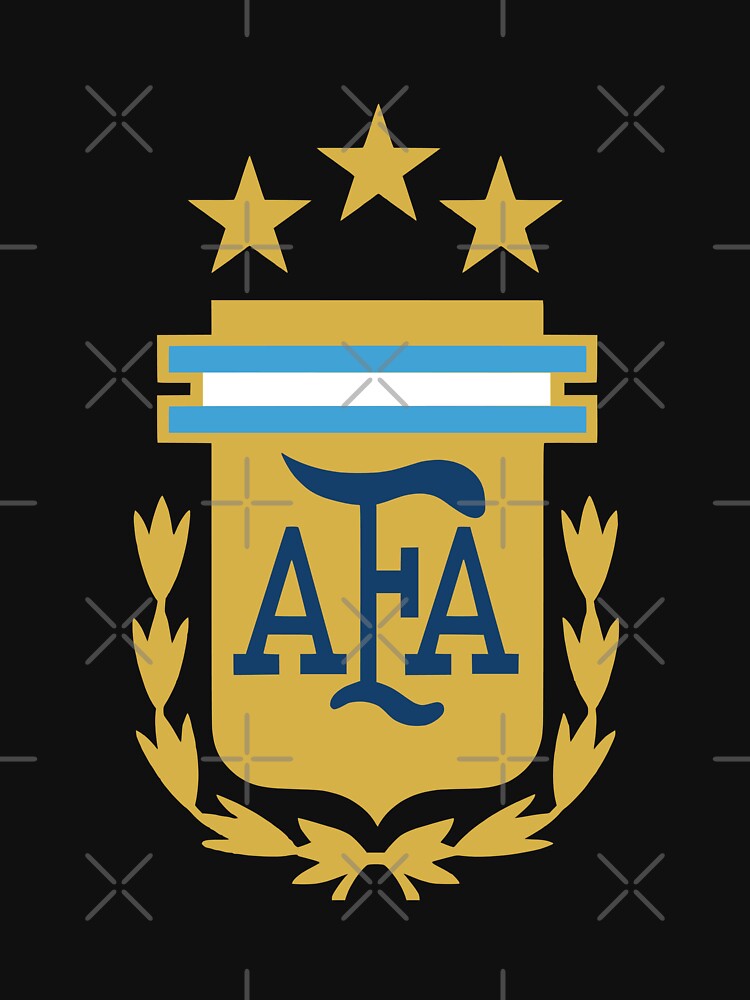 Argentina Football Logo AFA 3 Stars Shirt Messi Soccer World