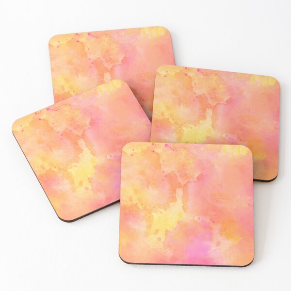 Item preview, Hot pink, yellow, orange abstract watercolor pattern designed and sold by thephoenixsoul.