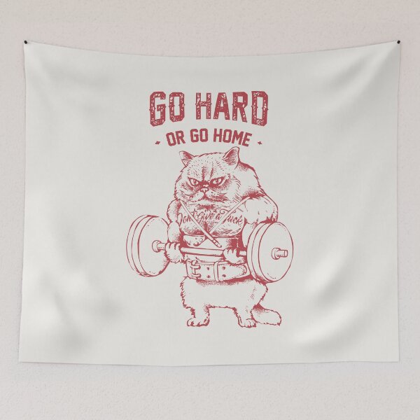 Item preview, Go Hard or Go home Cat designed and sold by Huebucket.