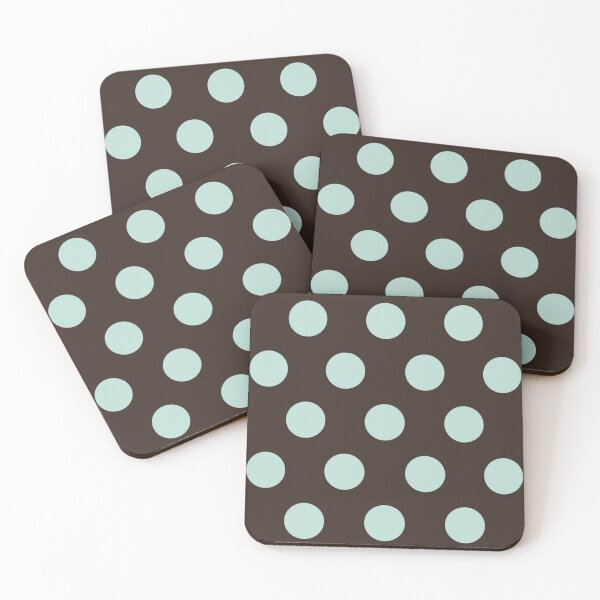 Item preview, Large MINT GREEN and DARK CHOCOLATE BROWN POLKA DOTS  designed and sold by RachelMacht.