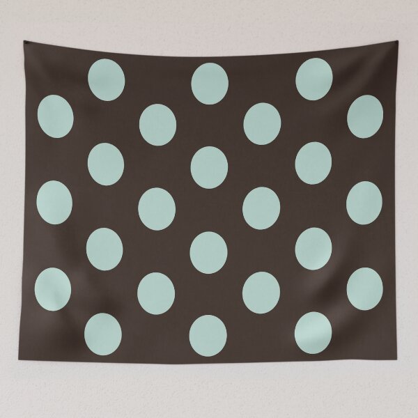 Item preview, Large MINT GREEN and DARK CHOCOLATE BROWN POLKA DOTS  designed and sold by RachelMacht.